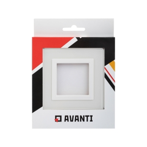 Рамка 1-местная, Avanti стекло белое