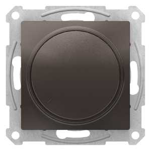 Светорегулятор (диммер) поворотно-нажимной 630 Вт, без рамки, AtlasDesign мокко
