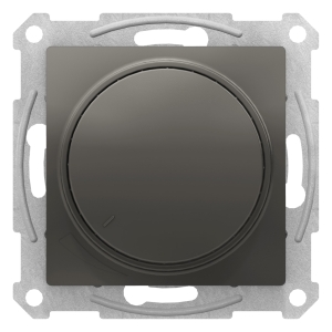 Светорегулятор (диммер) поворотно-нажимной, LED, RC, 400 Вт, без рамки, AtlasDesign сталь