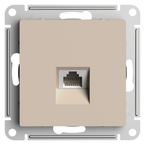 Розетка компьютерная экранированная, без рамки, AtlasDesign песочный
