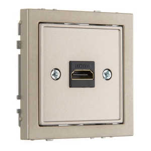 Розетка HDMI, без рамки, MODERN шампань