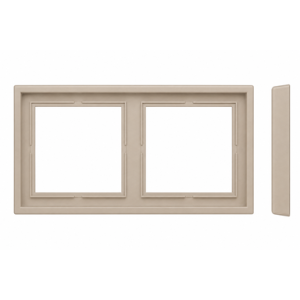 Рамка 2-местная, MODERN кремовый матовый