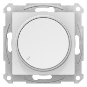 Светорегулятор (диммер) поворотно-нажимной, LED, RC, 400 Вт, без рамки, AtlasDesign белый