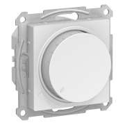 Светорегулятор (диммер) поворотно-нажимной 315 Вт, без рамки, AtlasDesign белый