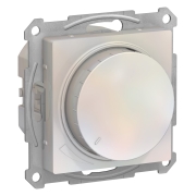 Светорегулятор (диммер) поворотно-нажимной, LED, RC, 400 Вт, без рамки, AtlasDesign жемчуг