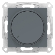 Светорегулятор (диммер) поворотно-нажимной 315 Вт, без рамки, AtlasDesign грифель