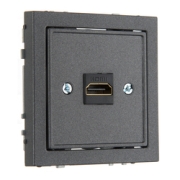 Розетка HDMI, без рамки, MODERN антрацит