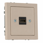 Розетка HDMI, без рамки, MODERN кремовый матовый