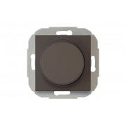Диммер (светорeгулятор) поворотный LED 3-100W  "leading edge", без рамки, RETRO матовый коричневый