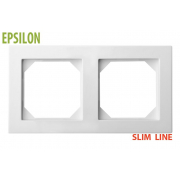 Рамка 2–местная SlimLine, EPSILON белый